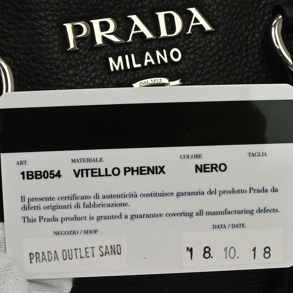 Prada Black Leather 2way Shoulder Handbag