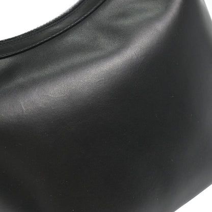 Gucci Black Leather Bamboo Handbag