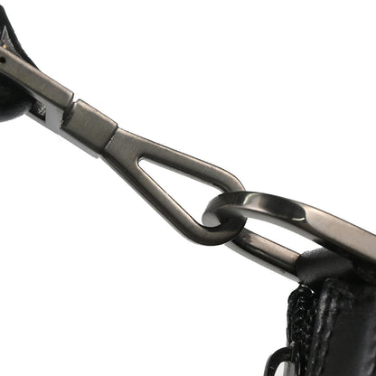 Gucci Black Leather Bamboo Handbag