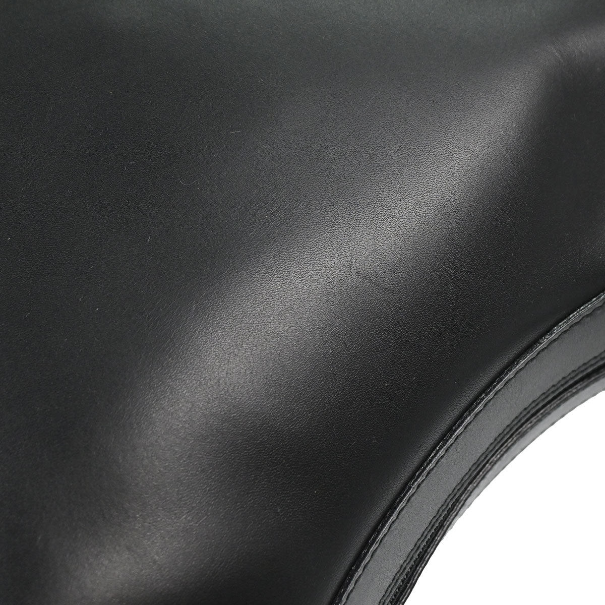 Gucci Black Leather Bamboo Handbag