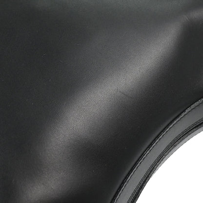 Gucci Black Leather Bamboo Handbag