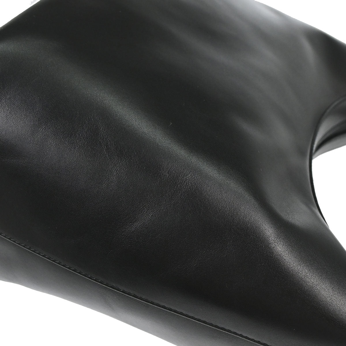Gucci Black Leather Bamboo Handbag