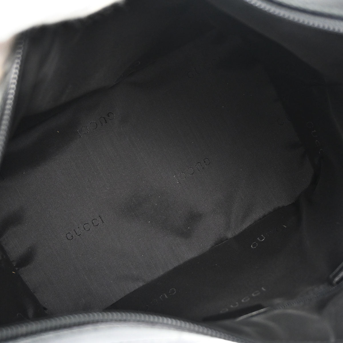 Gucci Black Leather Bamboo Handbag