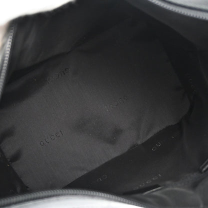 Gucci Black Leather Bamboo Handbag