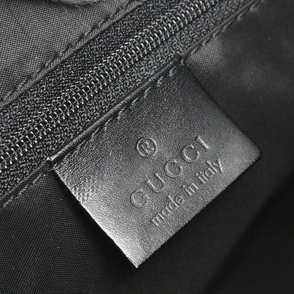 Gucci Black Leather Bamboo Handbag