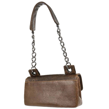 Chanel 2003-2004 Brown Calfskin Graffiti Handbag