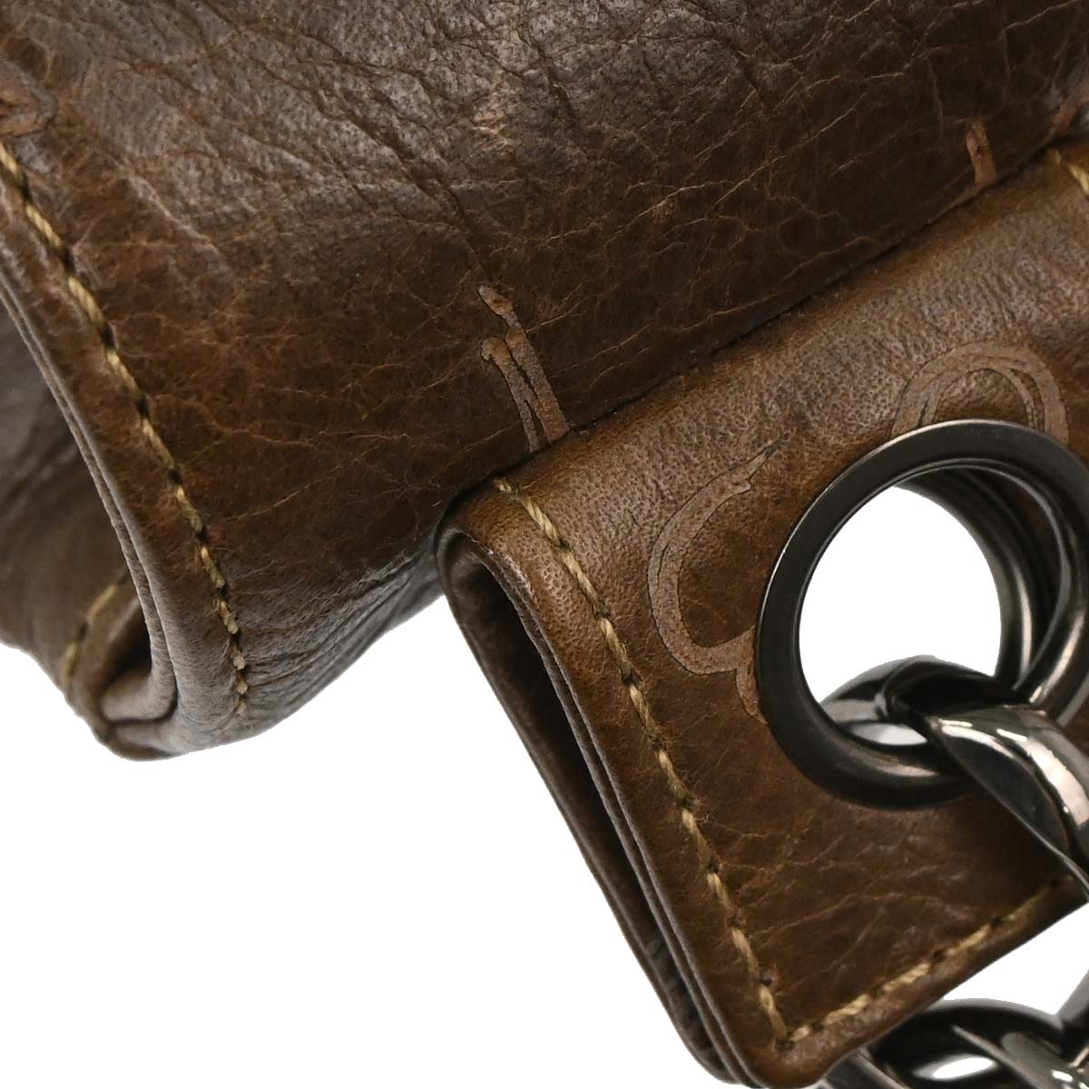 Chanel 2003-2004 Brown Calfskin Graffiti Handbag