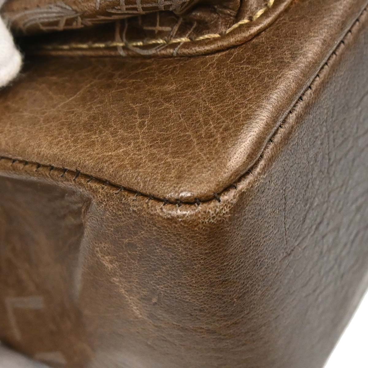 Chanel 2003-2004 Brown Calfskin Graffiti Handbag