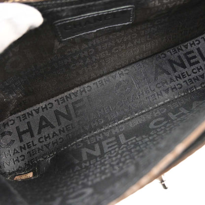 Chanel 2003-2004 Brown Calfskin Graffiti Handbag