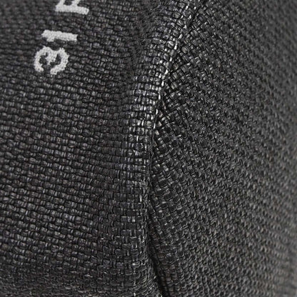 Chanel 2019 Black Straw Deauville Bucket Shoulder Bag