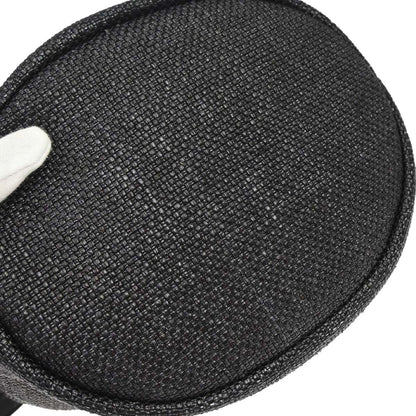 Chanel 2019 Black Straw Deauville Bucket Shoulder Bag
