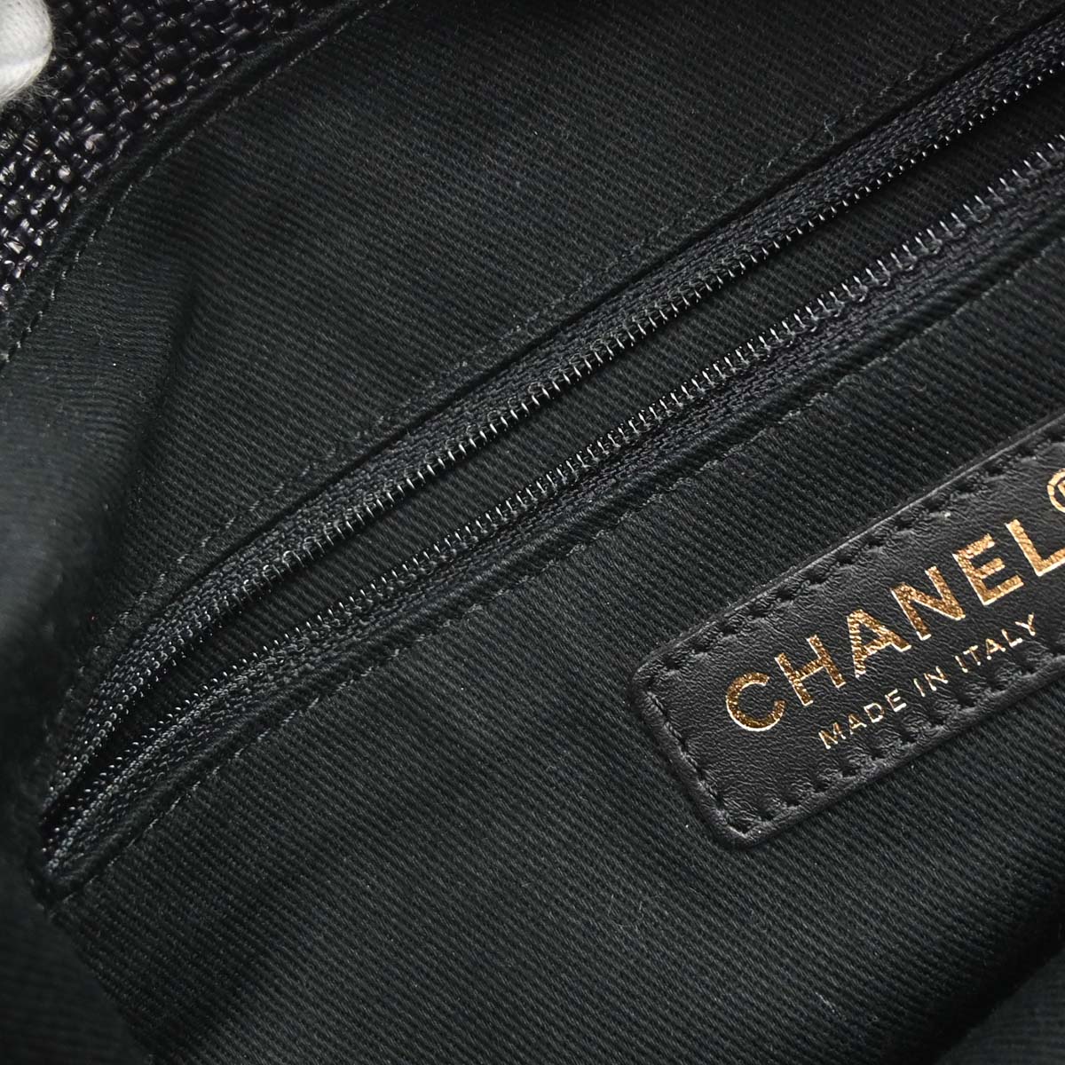 Chanel 2019 Black Straw Deauville Bucket Shoulder Bag