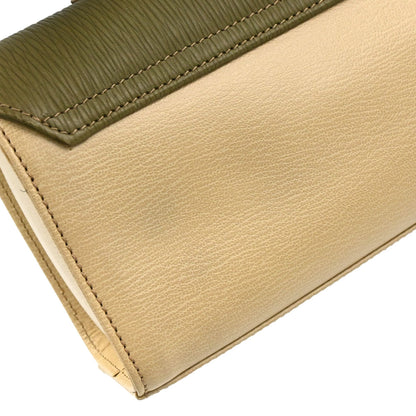 Loewe Beige Green Leather Velazquez Handbag