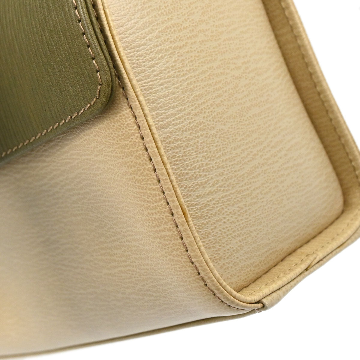 Loewe Beige Green Leather Velazquez Handbag