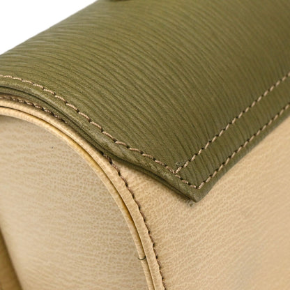 Loewe Beige Green Leather Velazquez Handbag