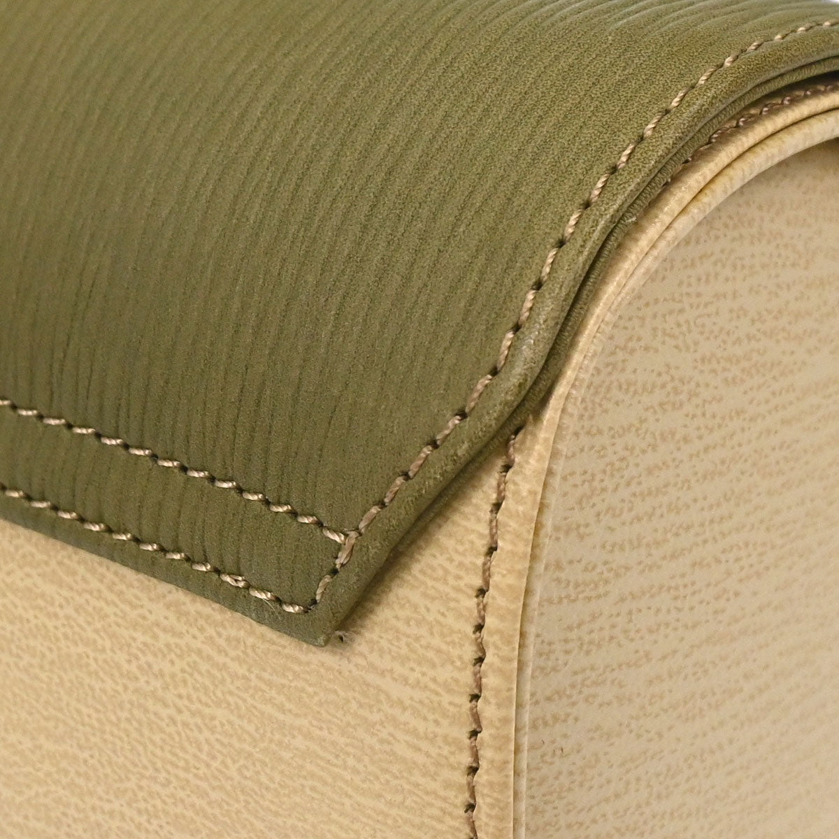 Loewe Beige Green Leather Velazquez Handbag