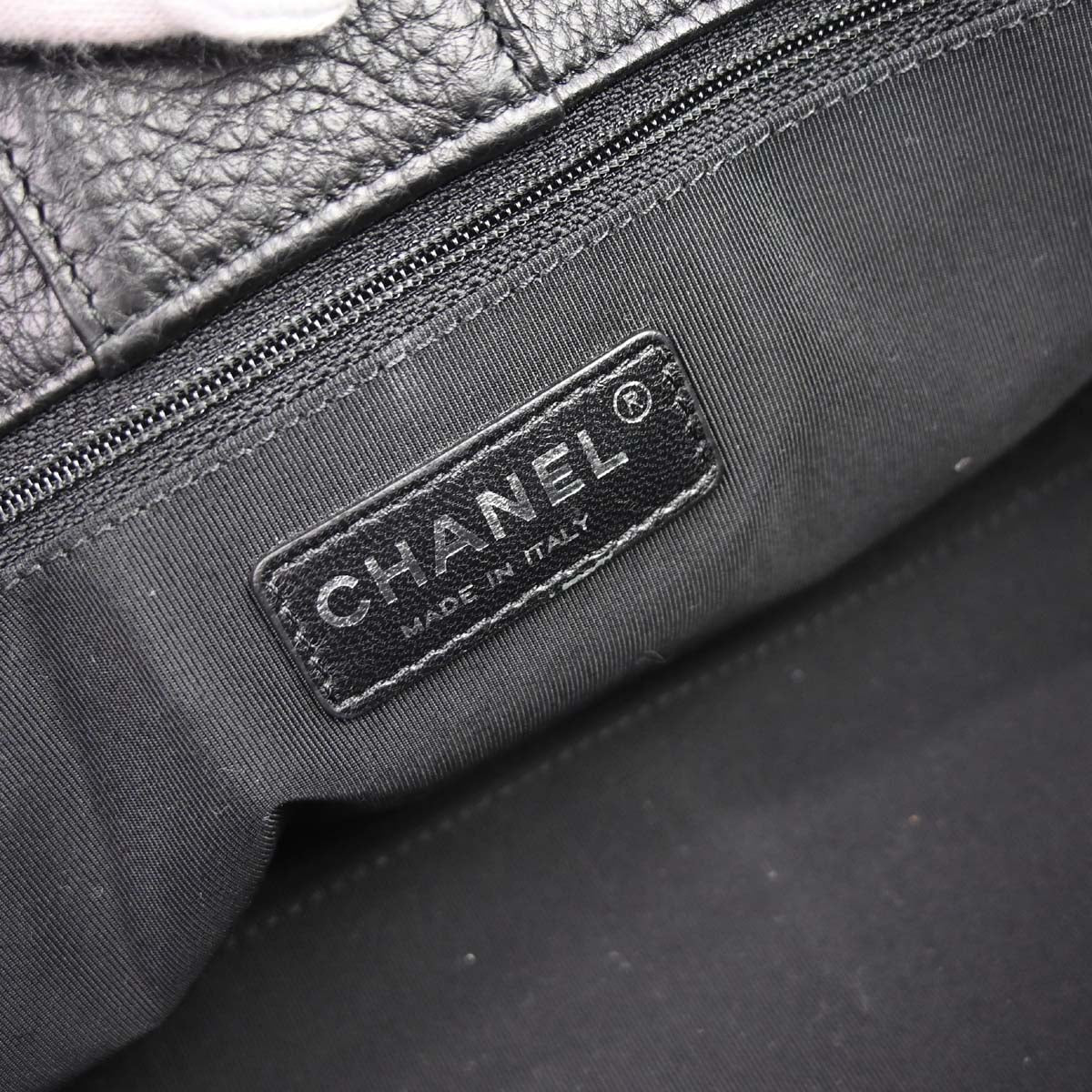 Chanel Black Deerskin Executive Cerf Tote Bag