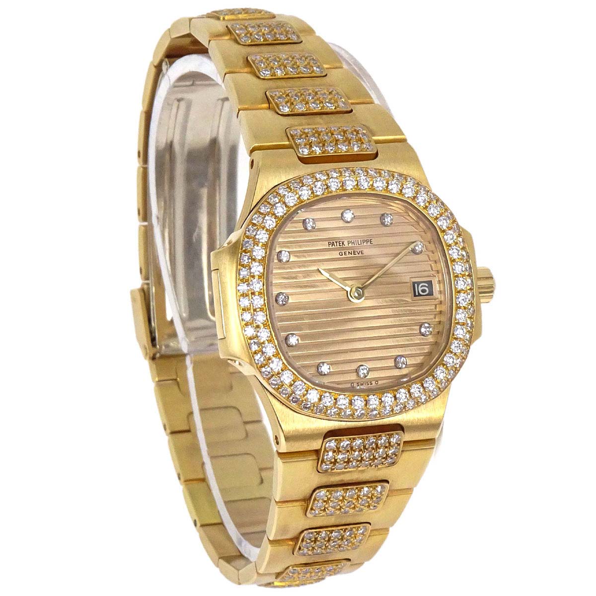 Patek Philippe Nautilus Mini 28mm Ref.4700/53 Quartz Watch 18KYG Diamond