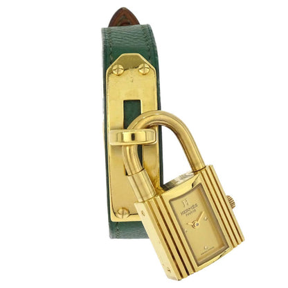 Hermes Kelly Watch Quartz Watch Green Courchevel #M