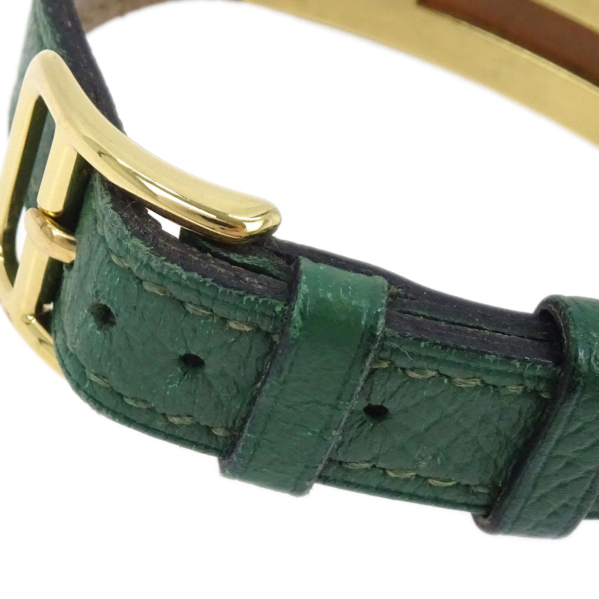 Hermes Kelly Watch Quartz Watch Green Courchevel #M