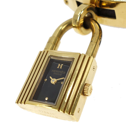 Hermes Kelly Watch 19mm Quartz Watch Black Courchevel #M