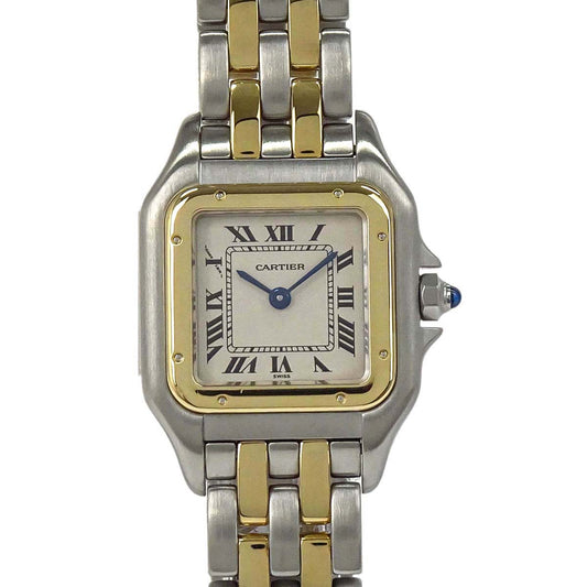 Cartier Panthere SM 2-Row 22mm Ref.1120 Quartz Watch 18KYG SS