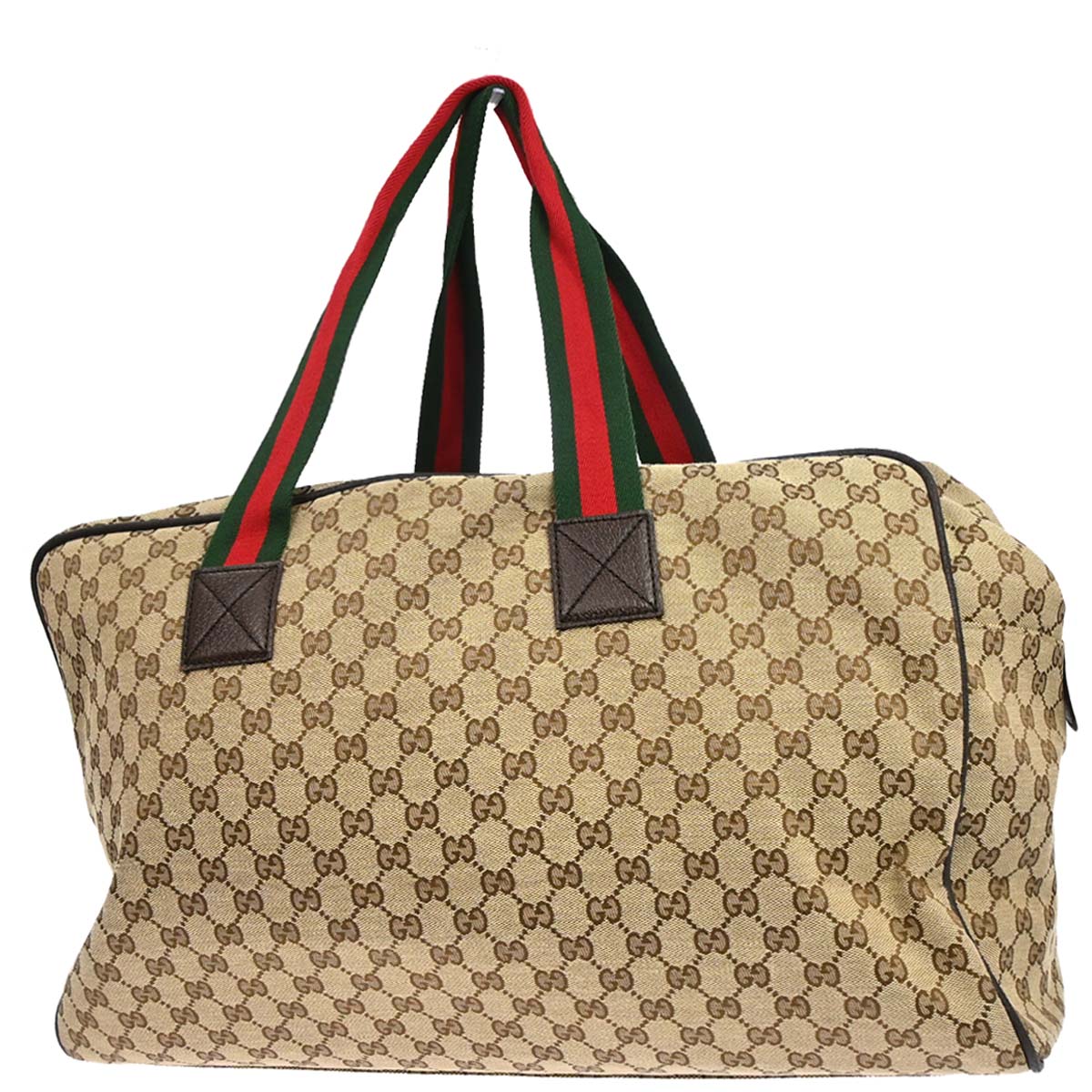 Gucci Beige Canvas GG Sherry Line Duffle Handbag