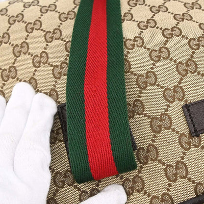 Gucci Beige Canvas GG Sherry Line Duffle Handbag