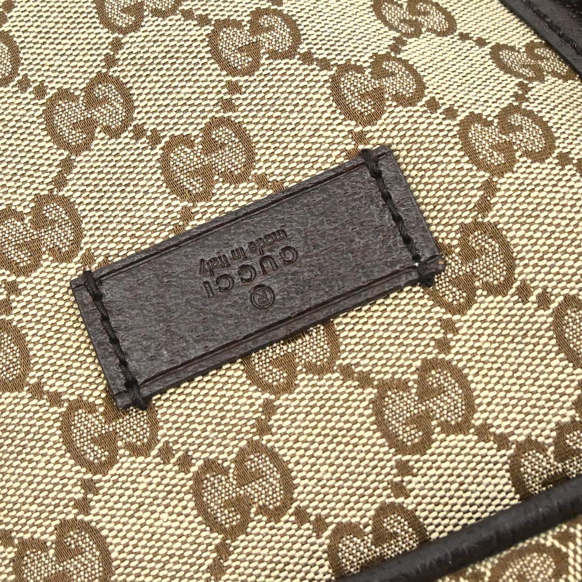 Gucci Beige Canvas GG Sherry Line Duffle Handbag