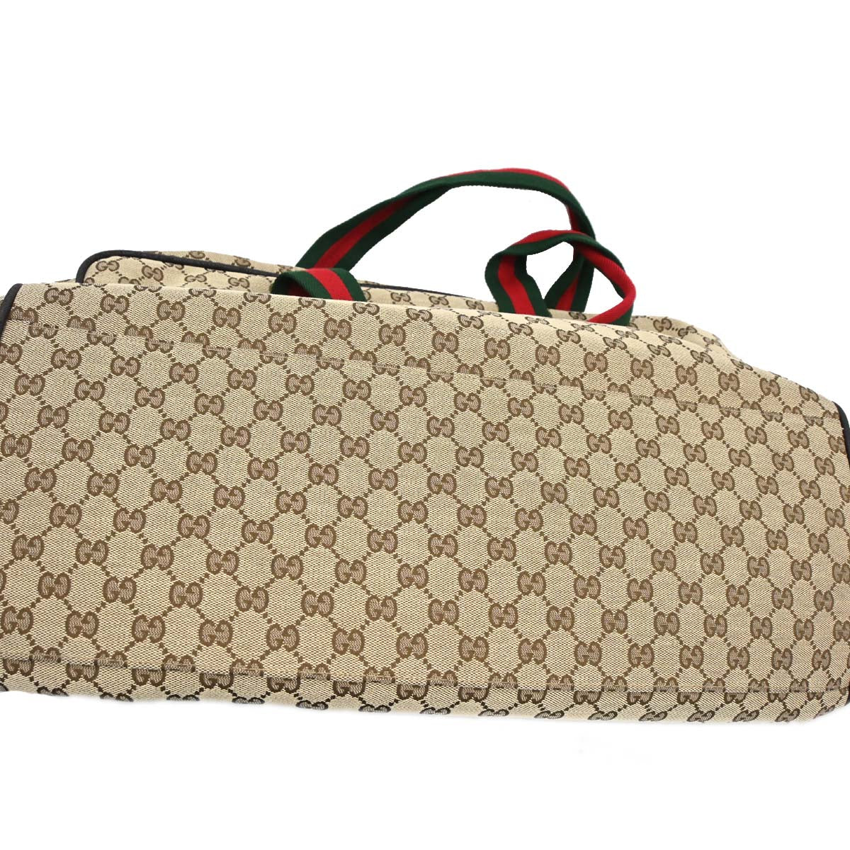 Gucci Beige Canvas GG Sherry Line Duffle Handbag