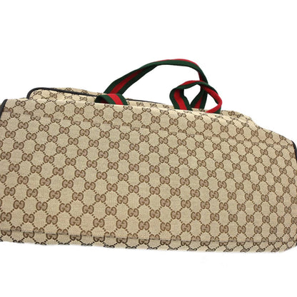 Gucci Beige Canvas GG Sherry Line Duffle Handbag