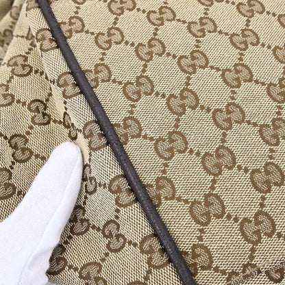 Gucci Beige Canvas GG Sherry Line Duffle Handbag