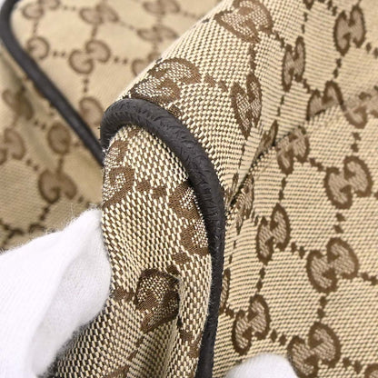 Gucci Beige Canvas GG Sherry Line Duffle Handbag