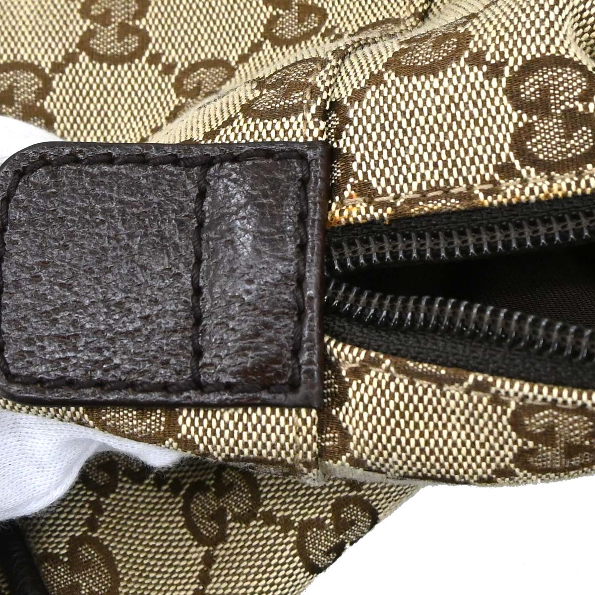 Gucci Beige Canvas GG Sherry Line Duffle Handbag