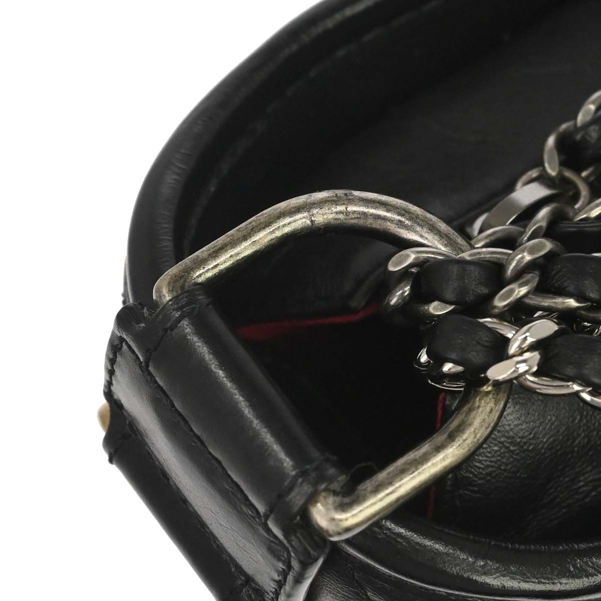Chanel Black Lambskin Calfskin Small Gabrielle Shoulder Bag
