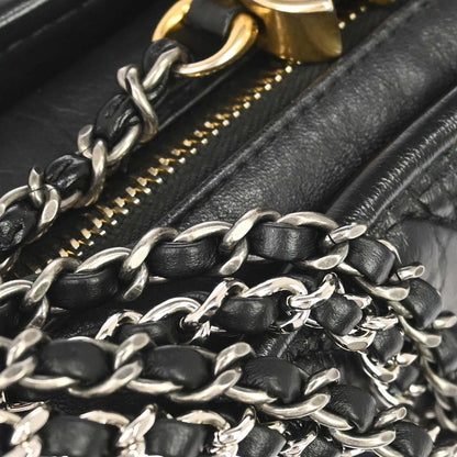 Chanel Black Lambskin Calfskin Small Gabrielle Shoulder Bag