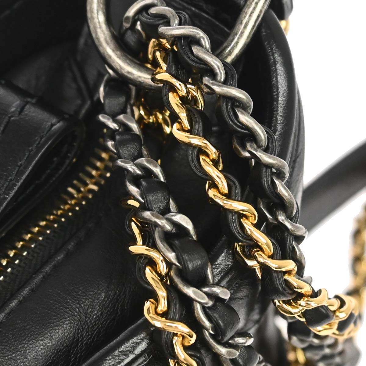 Chanel Black Lambskin Calfskin Small Gabrielle Shoulder Bag
