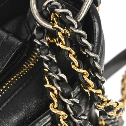 Chanel Black Lambskin Calfskin Small Gabrielle Shoulder Bag