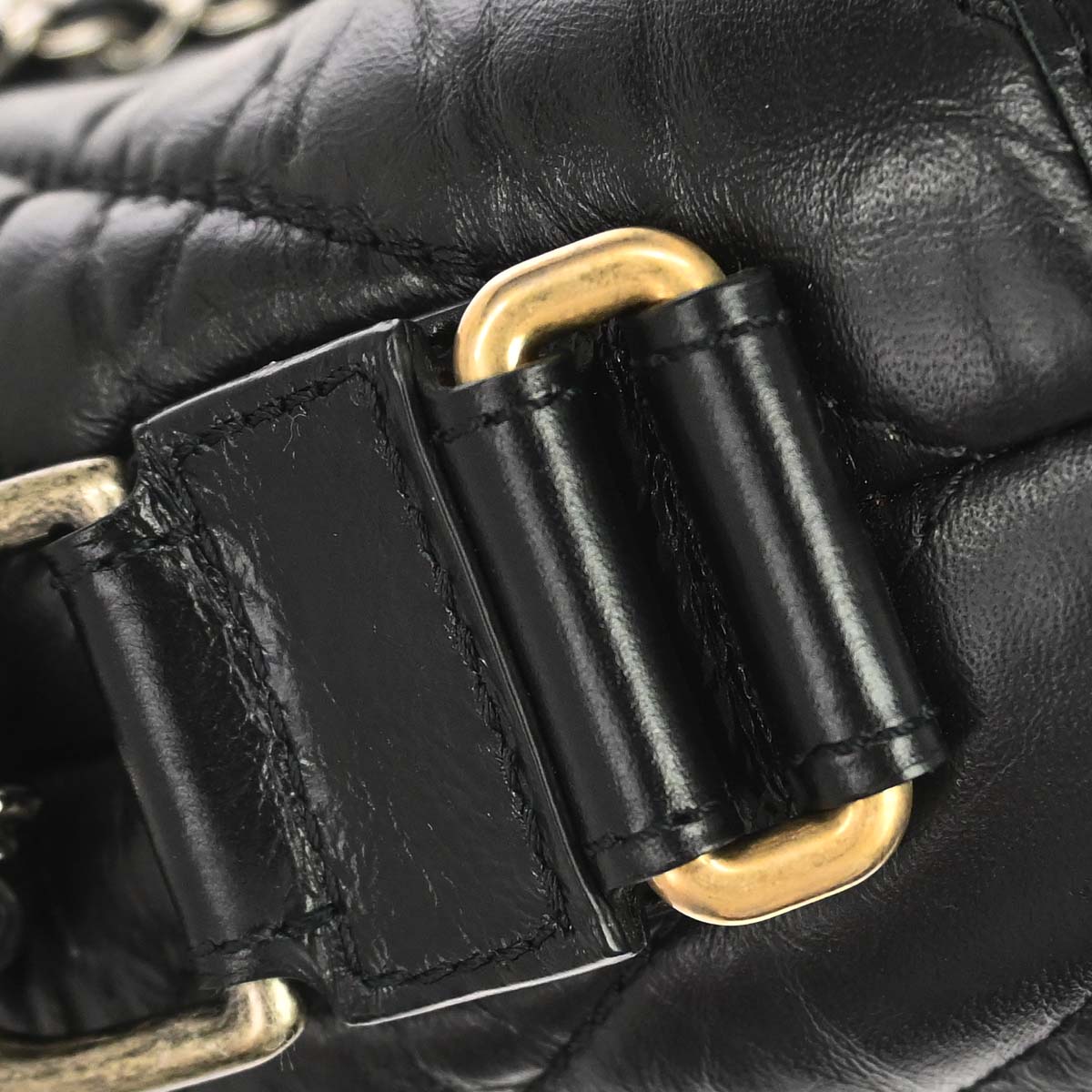 Chanel Black Lambskin Calfskin Small Gabrielle Shoulder Bag