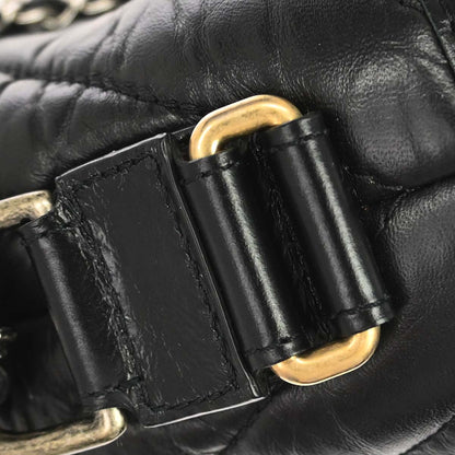Chanel Black Lambskin Calfskin Small Gabrielle Shoulder Bag