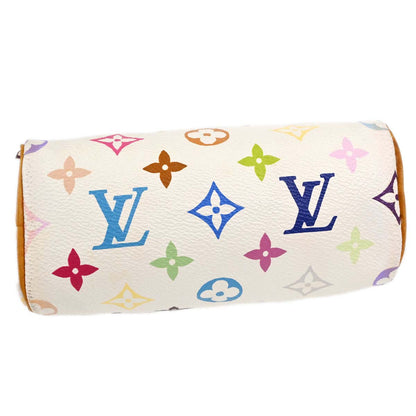 Louis Vuitton White Multicolor Mini Speedy Handbag M92645