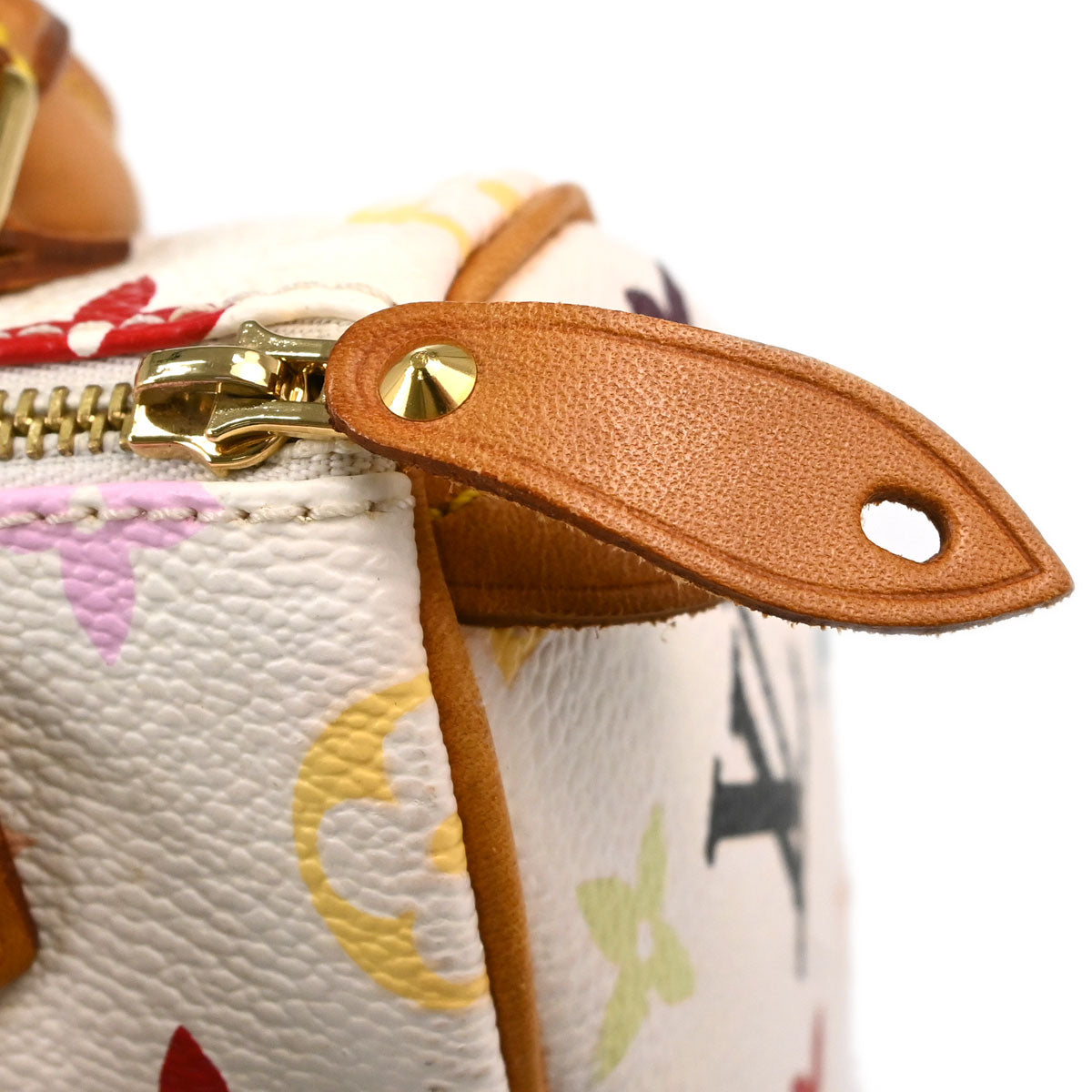 Louis Vuitton White Multicolor Mini Speedy Handbag M92645
