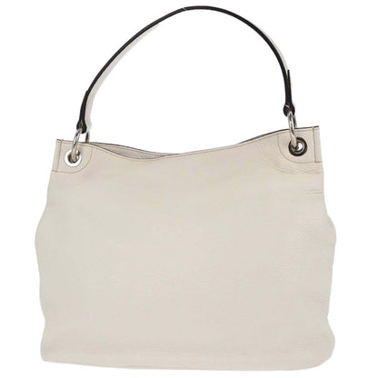Prada White Leather Tote Handbag