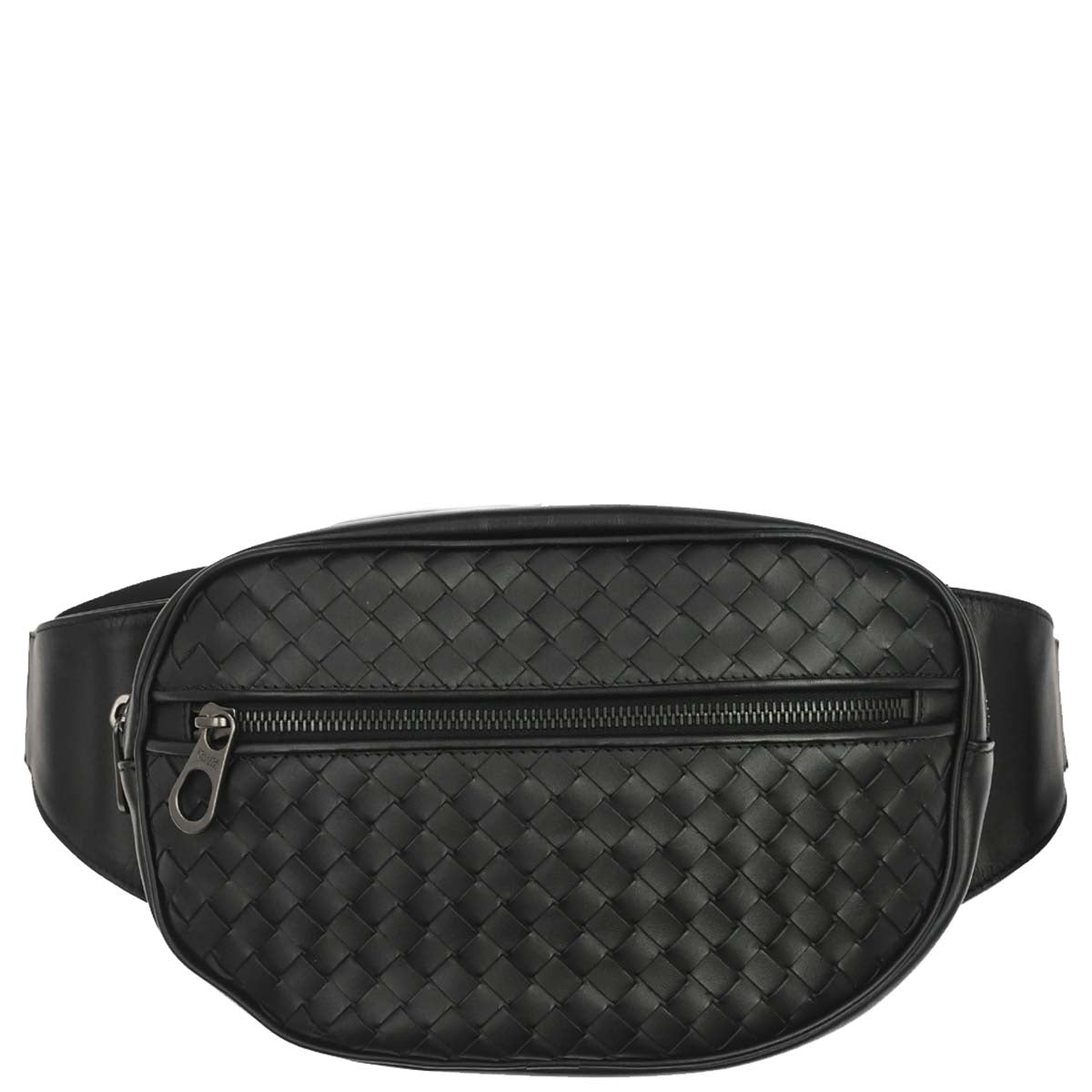 Bottega Veneta Black Intrecciato Bum Bag