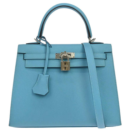 Hermes Blue De Nord Epsom Kelly 25 Sellier 2way Shoulder Handbag