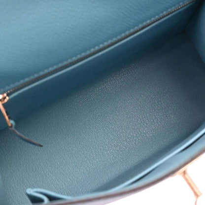 Hermes Blue De Nord Epsom Kelly 25 Sellier 2way Shoulder Handbag