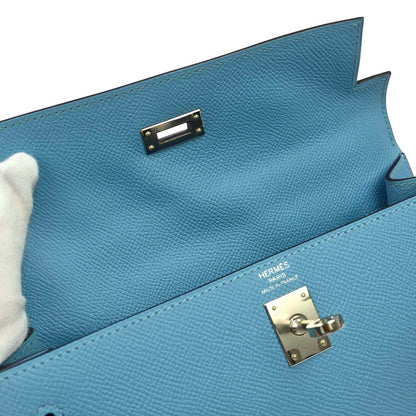 Hermes Blue De Nord Epsom Kelly 25 Sellier 2way Shoulder Handbag