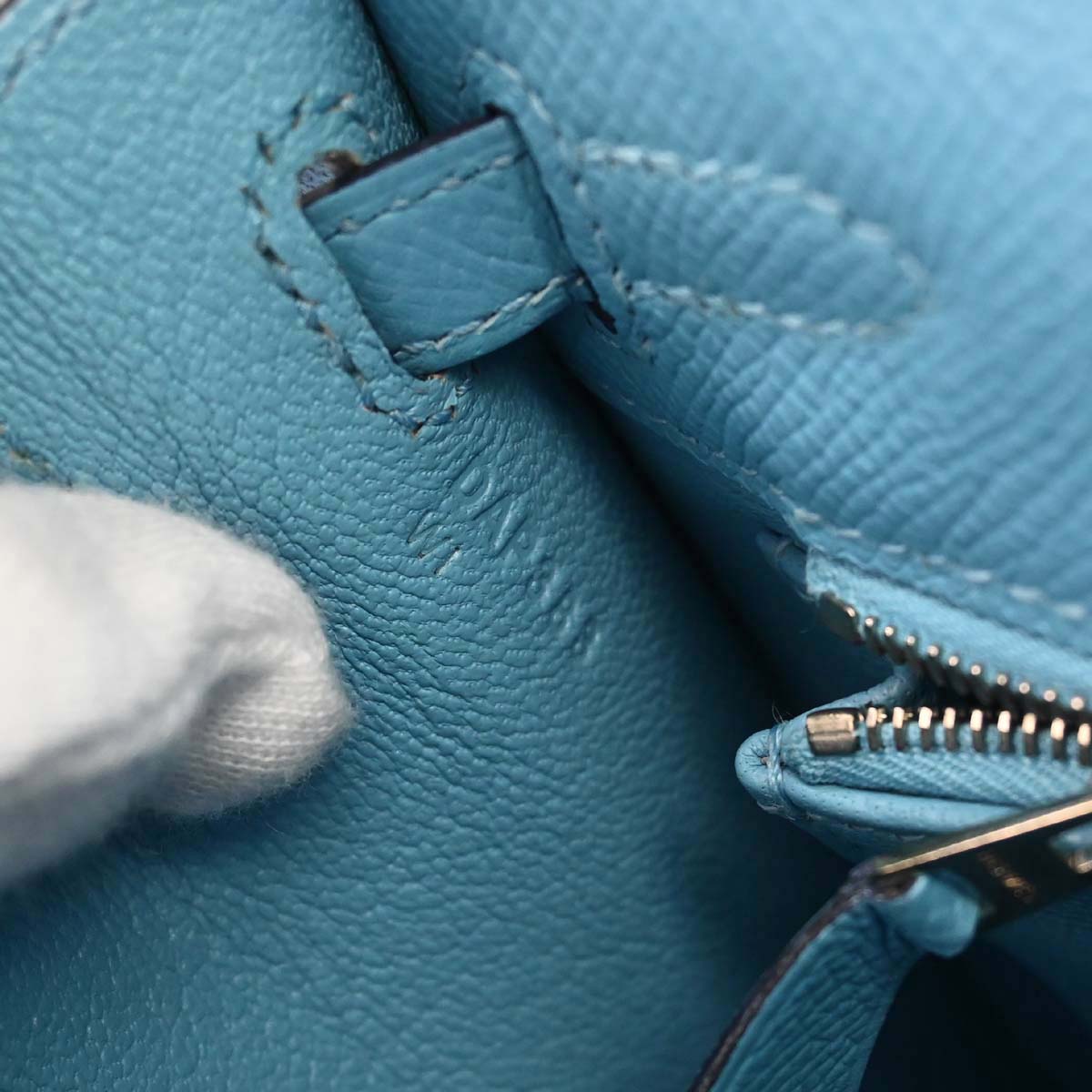 Hermes Blue De Nord Epsom Kelly 25 Sellier 2way Shoulder Handbag