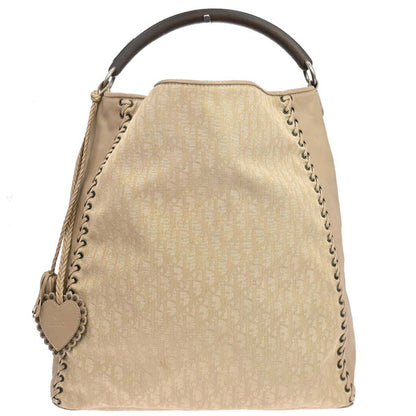 Christian Dior Beige Trotter Ethnic Hobo Handbag