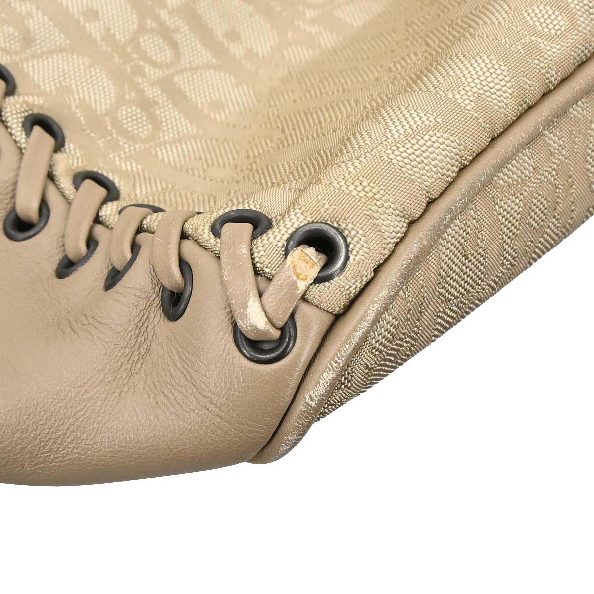 Christian Dior Beige Trotter Ethnic Hobo Handbag